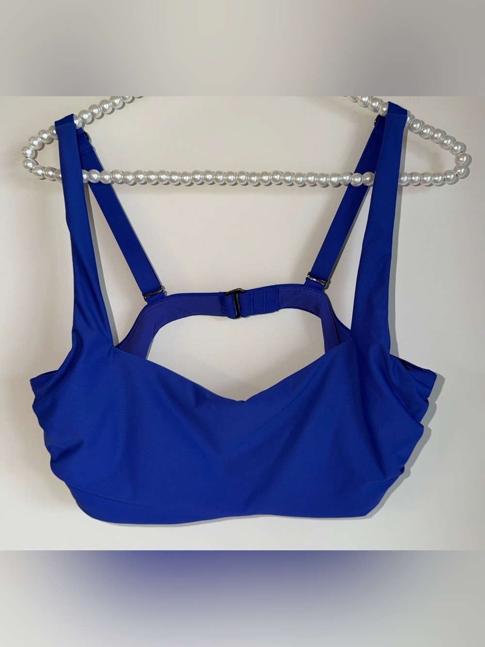 Athleta Electric Blue Square Neck Bikini Swim Top w/ Cups Size 38B/C - Picture 8 of 9